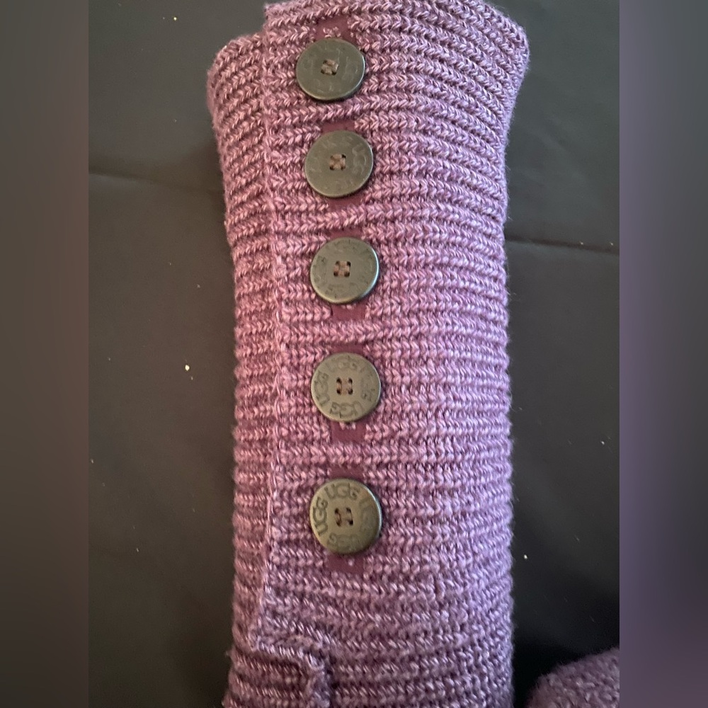 (EUC) UGG AUSTRALIA CARDY SWEATER KNIT TALL BOOT 10 PURPLE (EXCELLENT CONDITION) - Picture 5 of 9